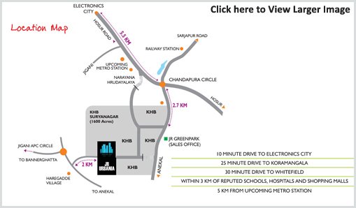 Location Map - Luxuru Villas for sale near electronic city